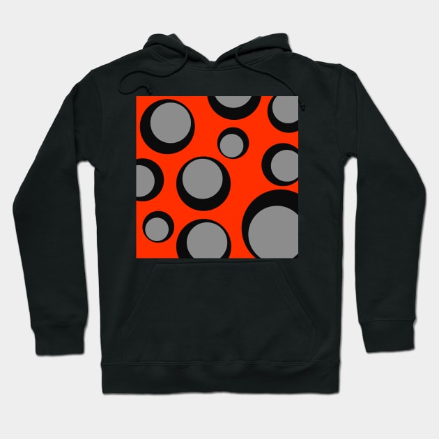 red grey and black pop art pattern Hoodie by pauloneill-art